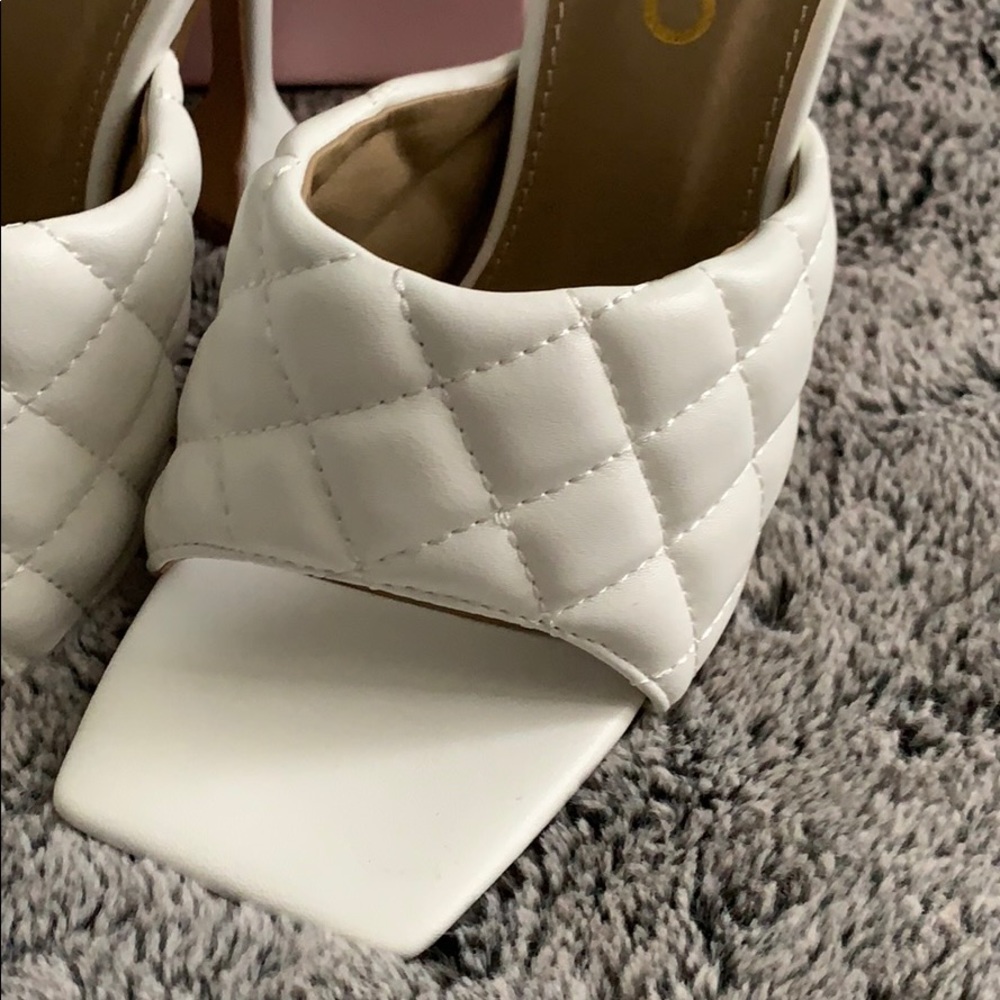 Square Toe Quilted Mules - Picture 4 of 4